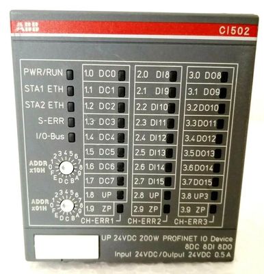 ABB CI502-PNIO Interface module for PNIO network I/O with easy configuration and harsh industrial environment durability