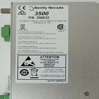 Bently Nevada 3500/22-01-01-00 146031-01 10Base-T/100Base-TX Ethernet I/O Module with Industrial Durability and Compact